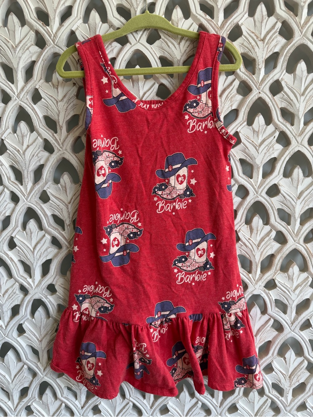 Barbie Girls Western Cowboy Boot Dress XS 4/5